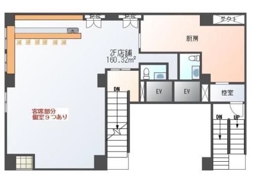 【八王子市・八王子駅徒歩4分】繁華街中心／重飲食可・居抜き／1フロア1テナント（48坪）