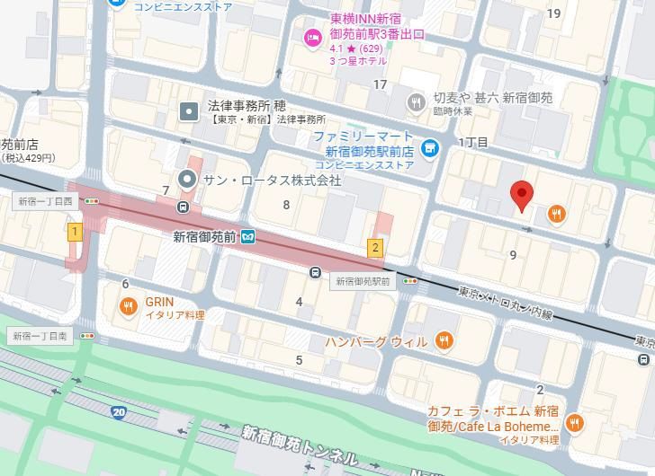 【新宿区】新宿御苑前駅徒歩2分、 新宿三丁目の喧騒から一歩外れた“通う人が多い”エリアの居酒屋居抜き物件です。