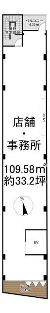 【港区・麻布十番駅徒歩2分角部屋×南向き◎1フロア1テナント／33坪スケルトン