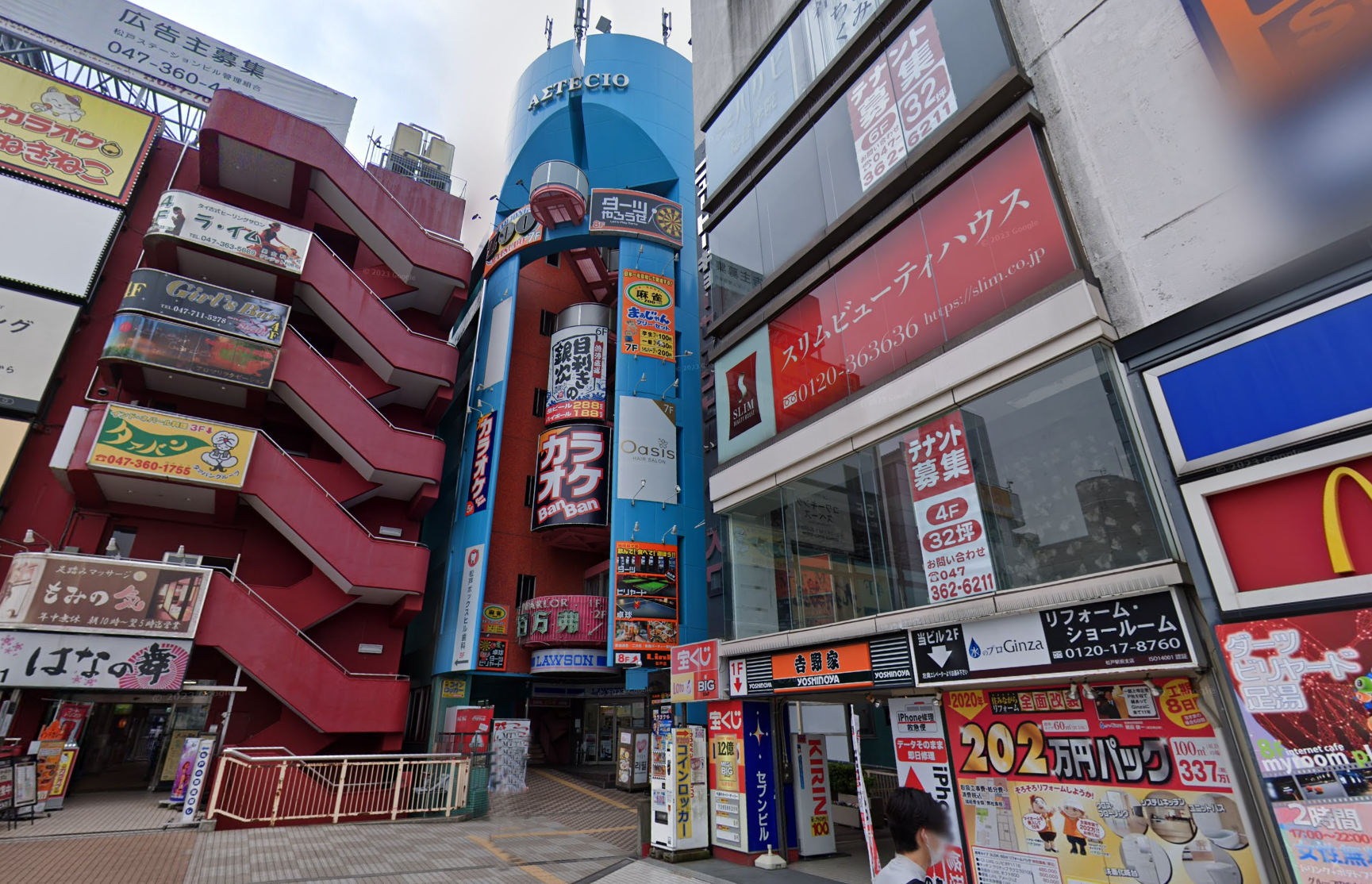 松戸駅徒歩1分！駅至近！大箱の1-2階一括貸し店舗物件